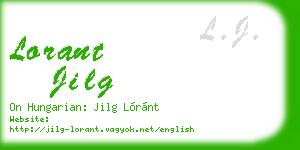 lorant jilg business card